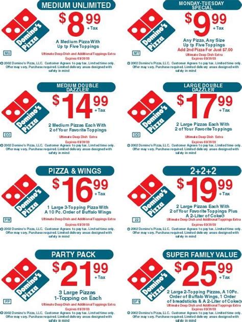 domino's pizza coupons 20% off
